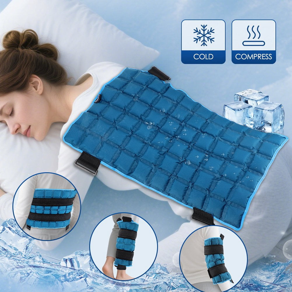 Vjnyvs Large Reusable Ice Pack Hot Cold Therapy Pad for Hip Back Knee Pain Relief