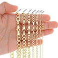 thumbnail image 3 of Nuragold 14K Real Yellow Gold Cuban Curb Link Chain Necklace 16"-30" (2mm-7.5mm) Italian Jewelry for Men & Women, 3 of 22