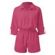 thumbnail image 3 of MKLEKYY Pijama Corto Para Mujer, Conjunto De Chándal Informal, Camisa De Manga Corta Con Botones, Pantalones Cortos Con Cordón Y Bolsillos, Conjunto De 2 Piezas, 3 of 4