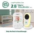 thumbnail image 2 of LeapFrog LF2423 Monitor para bebés, monitor de vídeo con pantalla de 2,8 pulgadas con cámara, audio bidireccional, alcance de 1000 pies, visión nocturna, canciones de cuna relajantes, sensor de temper, 2 of 5