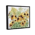 thumbnail image 2 of Stupell Industries Layered Yellow Daisy Blooms Wildflower Herb Sprouts Painting Jet Black Floating Framed Canvas Print Wall Art, Design by unknown, 2 of 5