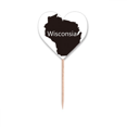 thumbnail image 1 of Wisconsin America USA Map Outline Toothpick Flags Heart Lable Cupcake Picks, 1 of 3