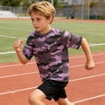 thumbnail image 5 of WRKEKC Summer Boys T Shirts Camo Print Loose Fit Round Neck Short Sleeve Casual Streetwear for 5-15 Years, 5 of 9