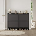 thumbnail image 7 of Goldensoil 4-Tier Shoe Cabinet - Wooden Flip-Drawers Shoe Organizer, with Adjustable Shelf, Black, 7 of 7