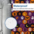 thumbnail image 4 of Halloween Shower Curtain, Patchwork Pumpkin Polyester Fabric Bathroom Decor Curtain, Machine Washable Waterproof, Halloween Holiday Gift for Women Men, 72 x 72 Inches, 4 of 7