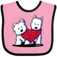 thumbnail image 3 of Inktastic Valentine Westie Duo Boys or Girls Baby Bib, 3 of 4