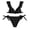 Black, variant on DOPI Women High Waist Bikinis Swimwear Swimuit Female Retro Beachewear Bikini Set