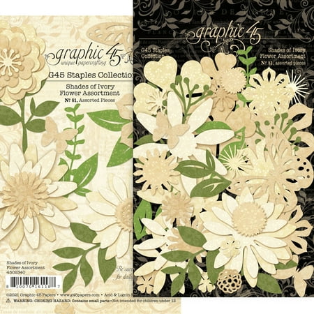 UPC: 0810070161187 | Graphic 45 Staples Flower Assortment-Shades Of Ivory