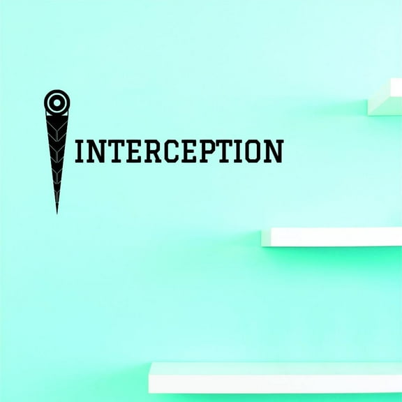 Custom Decals Interception Wall Art Size: 20 X 20 Inches Color: Black