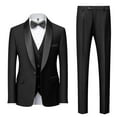 thumbnail image 1 of Mens 3 Piece Suit Shawl Lapel One Button Tuxedo Premium Dinner Jacket Vest Pants Set, 1 of 4