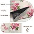 thumbnail image 6 of Area Rugs 2.7'x5', Pink Roses Carpet for Living Room Bedroom Dining Room, Valentine's Day Love Flowers Beige Rustic Throw Kitchen Rugs Non Slip Washable Rectangle Indoor Outdoor Rugs, 6 of 8
