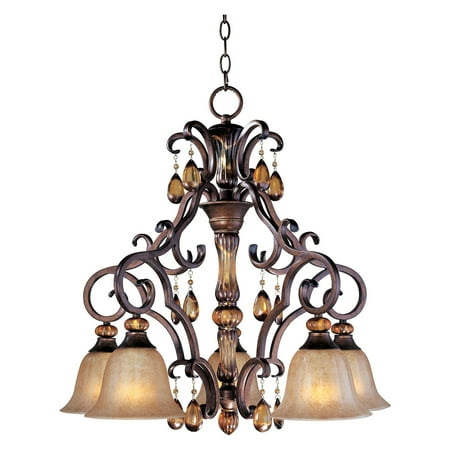 Maxim 22264EMFL Dresden Down Light Chandelier - 27W in. Filbert