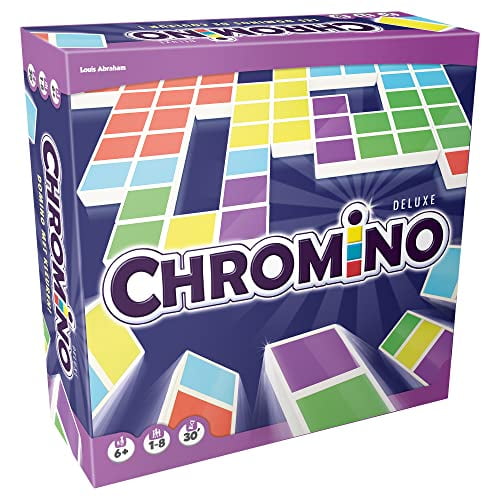 Zygomatic Jeu de Société Chromino Deluxe - Plaisir Stratégique d'Association de Carreaux pour Toute la Famille! 6 Ans et Plus, 1 à 8 Joueurs, 30 Min de Jeu, Fabriqué