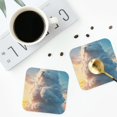 thumbnail image 4 of Naloa Cute Cloud Cat Coasters for Set of 4 - PU Leather Coasters, Coasters for Table Cup Tea Coffee Beer, Decorative for Kitchen Homedecor (Round), 4 of 6