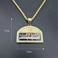 thumbnail image 3 of Iced Out The Last Supper Pendant Necklace Male 14K Yellow Gold Cross Necklaces For Men Religious Jewelry, 3 of 7