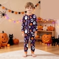 thumbnail image 2 of Leey-World Toddler Pajamas Toddler Boys Girls Pajamas Snug Fit Halloween Graphic Long Sleeve Top and Pants 2 Piece Pjs Set, 2 of 9