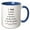 Blue/White, variant on 3drose, 1 Year in Months Days Hours Minutes Seconds Anniversary Going Strong, 11oz Mug