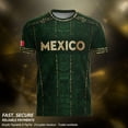 thumbnail image 4 of Zimjoy Men's 2026 Mexico Jersey Shirts Mexican Soccer Jerseys for Men Short Sleeve Crew Neck Athletic Soccer T Shirts Army Green L, 4 of 8