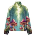 thumbnail image 6 of Jackets for Women Winter Coat Jackets Flannel Stand Collar Jacket(Mushroom Forest Path,Size:S-4XL), 6 of 7