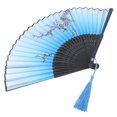 thumbnail image 1 of Bamboo Exquisite Handheld Folding Hand Fan, Fan, For Hot Day Summer Type 3, 1 of 8