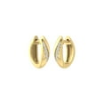 thumbnail image 2 of ARAIYA FINE JEWELRY 10K Yellow Gold Round Lab-Grown Diamond Hoop Earrings (1/10 cttw, VS1 Clarity, D-E Color), 2 of 7