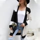 thumbnail image 2 of Cárdigan para mujer Cárdigan con frente abierto Suéteres Moda Color a juego Mangas largas Punto Suelto Tops Blusa Suéter Odeerbi  ODB-5, 2 of 5