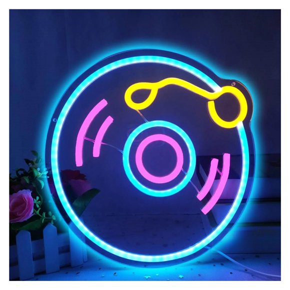 Music Neon Signs For Wall Decor Player LED Neon Light For Bar Birthday Recording Studio Sign Illuminated 29cmx29cm