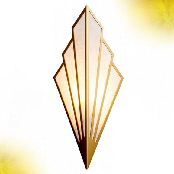 TEHAUX  Home Bedside Lamp Wall Light Rustic Sconces Lighting Golden