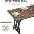 thumbnail image 5 of 70.8 Inch Rectangular Dining Table for 6/8 People, Rustic Brown Large Dining Table with Heavy Duty Metal Legs, 5 of 7