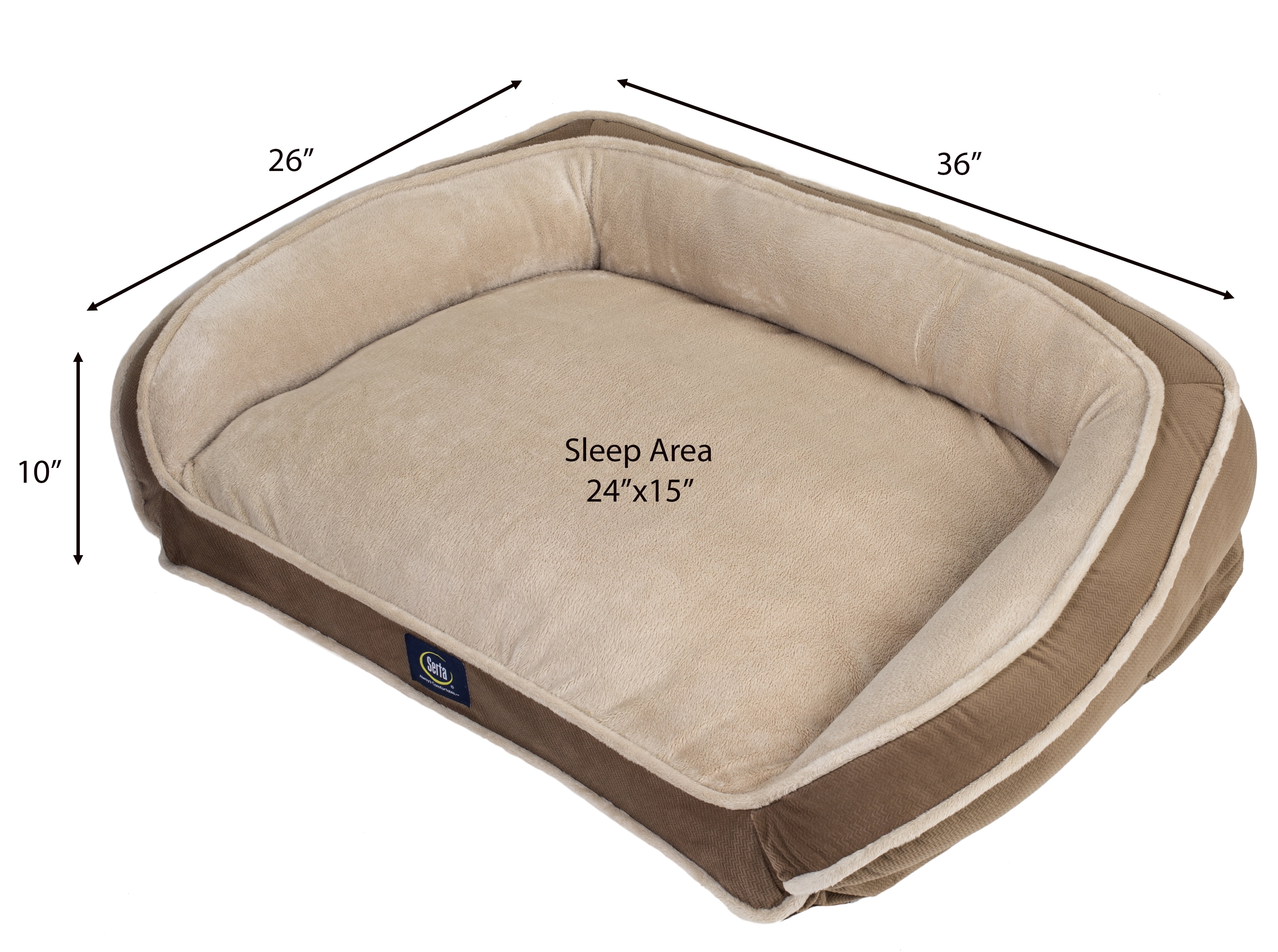 sertapedic gel memory foam dog bed