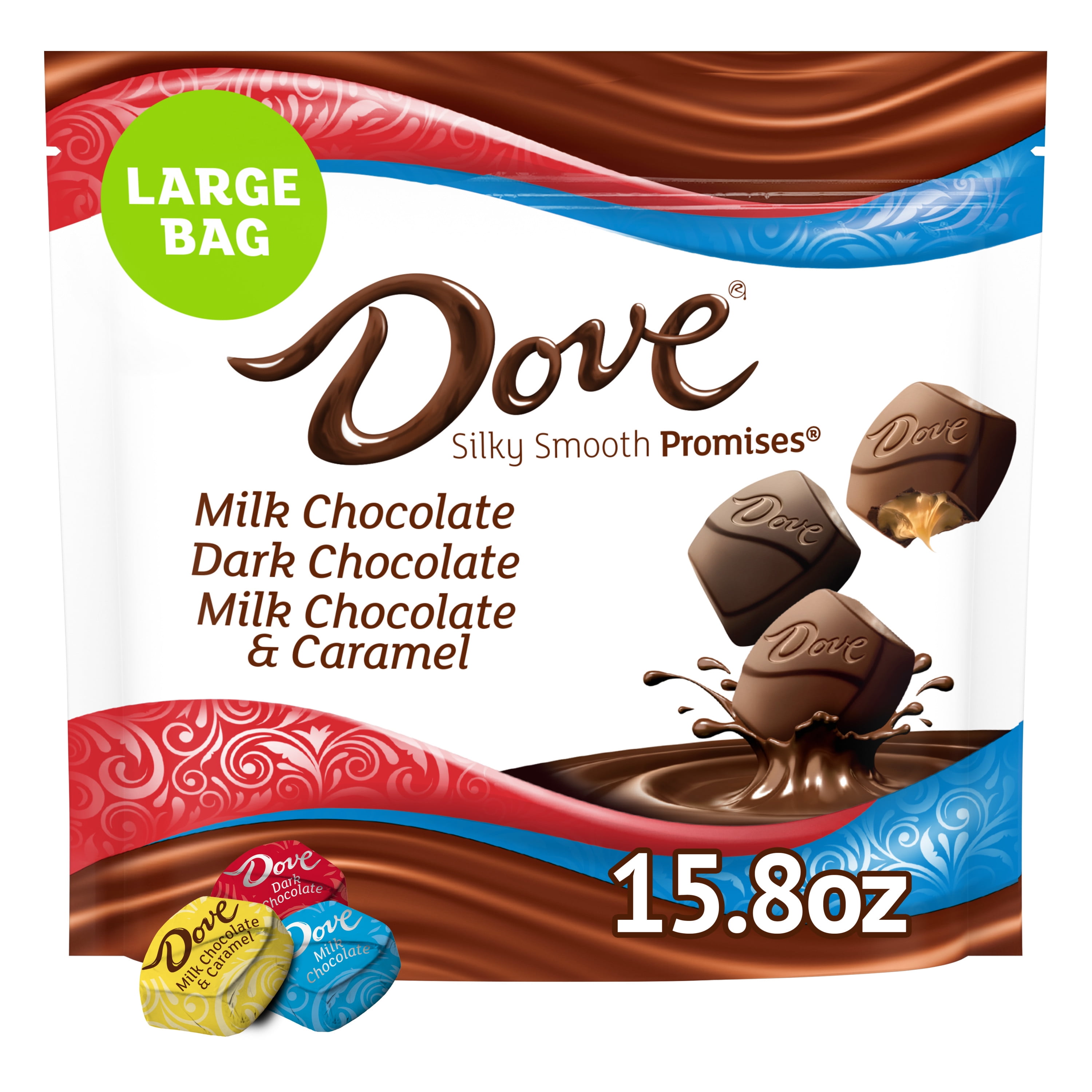 Dove Promises Variety Pack Milk and Dark Chocolate Candy - 15.8 oz Bag