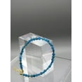 thumbnail image 6 of Apatite 5mm Coin Shape Faceted Cut Beads 7 inch Gold Plated Clasp Bracelet for men, women, unisex. Link Chain Stacking Bracelet.|LINK_00524, 6 of 7