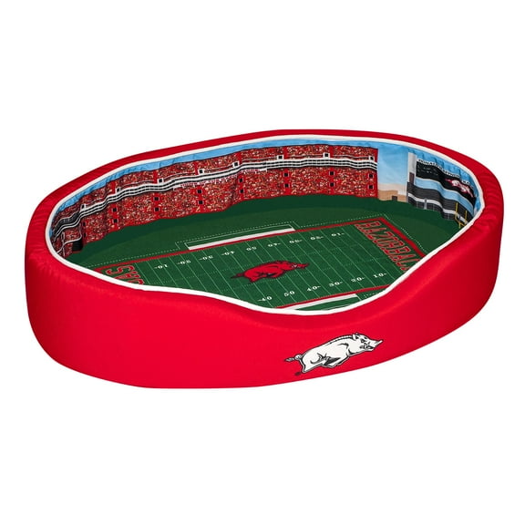 Cardinal/White Arkansas Razorbacks 38'' x 25'' x 8'' Large Stadium Oval Dog Bed
