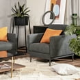 thumbnail image 4 of Costway Modern Upholstered Accent Chair Single Sofa Armchair Living Room Funiture Grey, 4 of 10