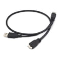 thumbnail image 1 of Cable USB 3.0 A macho a Micro B de 60 cm para disco duro móvil, 5 Gbps, forma de Y, doble alimentación, alta velocidad, portátil, externo, convector, 1 of 7