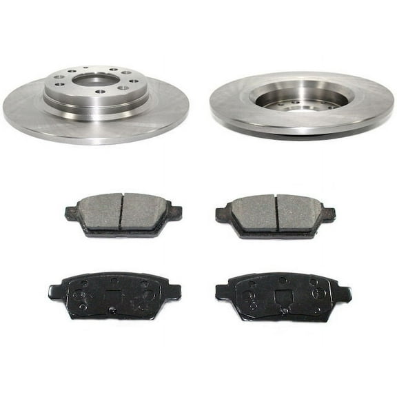 Rear Ceramic Disc Brake Pad and Rotor Kit - Compatible with 2006 - 2012 Ford Fusion 2007 2008 2009 2010 2011