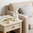 thumbnail image 4 of ZHMRFG Easter White Ceramic Bunny Egg Figurine 4.44In Easter Decor Classic Symbol Neutral Style Refined Finish Decor for Easter Mantel Tabletop Entryway Living Room Shelf Home Holiday Gifting Hosts, 4 of 6
