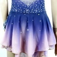 thumbnail image 5 of LIUHUO Custom High - Elasticity Spandex Sleeveless Ice Skating Dresses for Women Girls Purple Gradient Line - Shaped Diamond Embellishments, 5 of 8