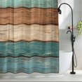 thumbnail image 2 of Farmhouse Retro Wood Board Shower Curtain for Bathroom, Shabby Wooden Grain Waterproof Shower Curtains Washable Quick Dry with Hooks Bathtub Curtains 60x72IN, 2 of 9