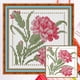 thumbnail image 1 of (H423) Hilo Algodón Ecológico para Bordado No Manchú 14CT 2 Hebras Tela Blanca 17*17cm Kit Serie Flores en Punto Cruz Con Flores Diciembre Y Enero, 1 of 9