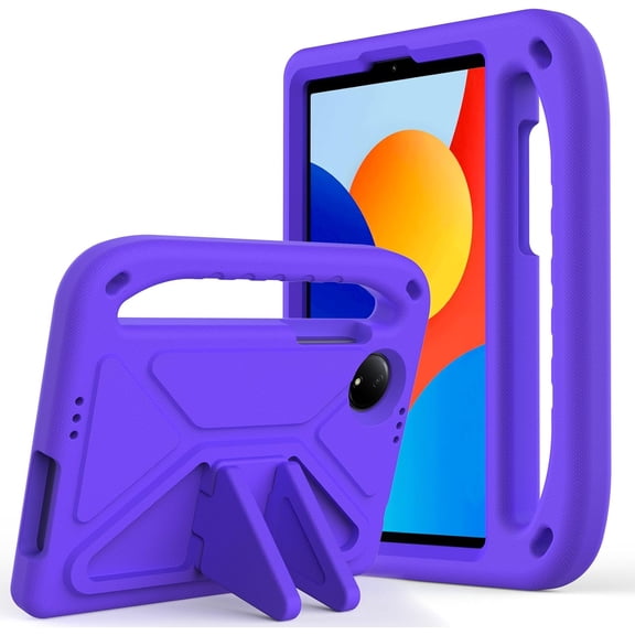 HCTian Compatible with Xiaomi Redmi Pad SE 8.7 inch 4G 2024 Kids Case,Lightweight EVA Kid Friendly Shockproof Protective Case,Handle Stand Heavy Duty Tablet Cover