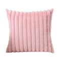 thumbnail image 5 of harmtty Cushion Cover Stripe Design Good Comfort Soft Touch Anti-fouling Decorative Faux Rabbit Fur Plush Throw Pillow Cover for Home,Light Green, 5 of 8