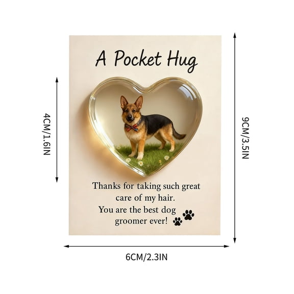 Ovzne Pocket Thank You Gift For Dog Groomers – Heartfelt Appreciation Token With Adorable Pup Design