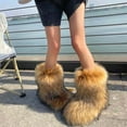 thumbnail image 5 of Women's Warm Faux Fur Boots Furry Short Snow Boots, Mid-Calf Flat Shoes for Outdoor Wear, 5 of 7