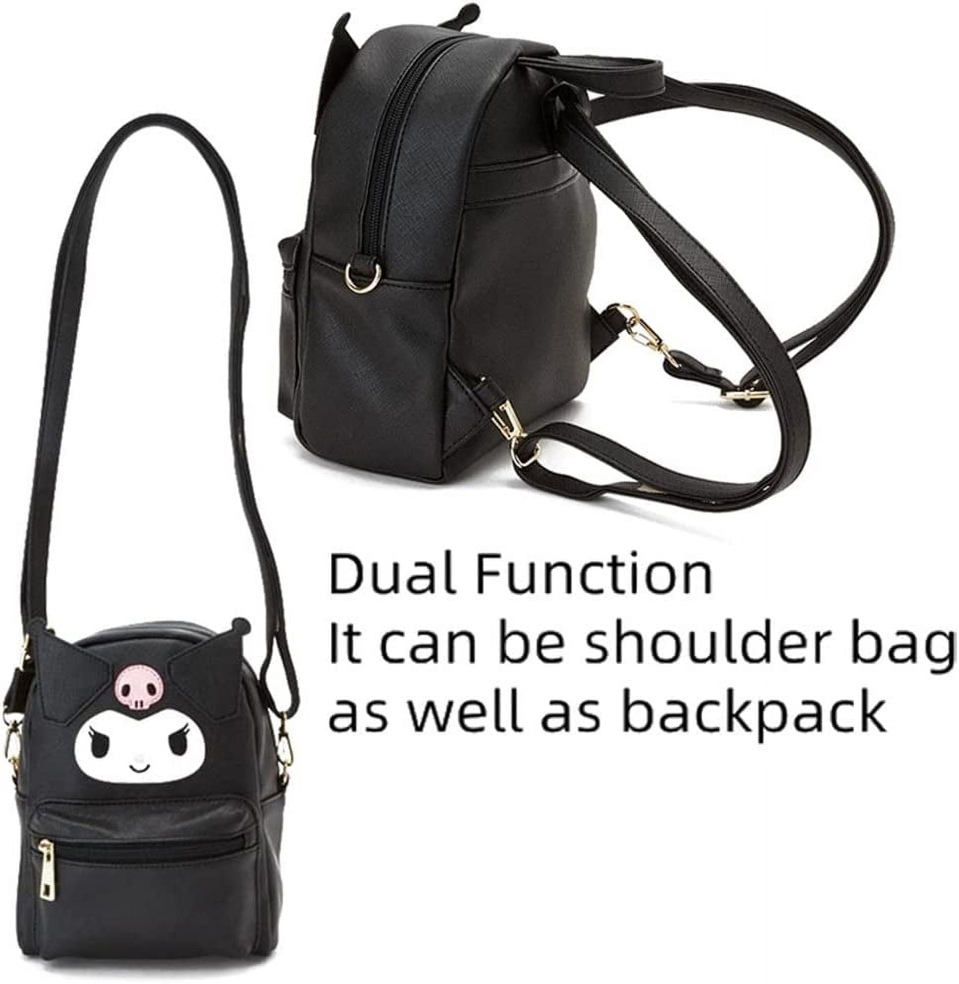 Kuromi My Melody Bag Cute Cartoon Shoulder Bag School Bag Cosplay Backpack Hot Selling Backpack Shoulder Bag PU Handbag