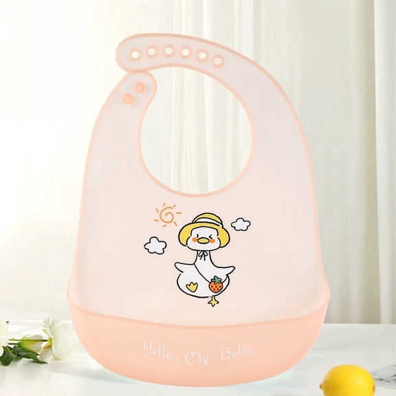 GOLDCOLIN Silicone Bibs for Babies & Toddlers,Soft Adjustable Bibs with Pocket Food Catcher for Baby Girl,Boy