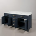 thumbnail image 6 of Water Creation Madison 72" Wood Double Bathroom Vanity in Blue & Gold, 6 of 8
