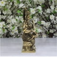 thumbnail image 4 of Brass Saraswati Statue in Brass Handmade Saraswati Idol Goddess of Knowledge Saraswati Ma Murti Indian Idols Handcrafted Saraswati Sculpture Hindu Goddess Statue - AtoZ India Cart, 4 of 5