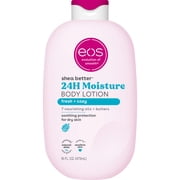eos Fresh & Cozy Body Lotion, 24 Hour Moisturizing Daily Body Moisturizer for Dry Skin with Shea Butter & Vitamin E, 16 oz