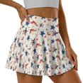 thumbnail image 5 of HELLHERO Built-in Shorts Tennis Skirt for Daily Wear Party, Star Pattern Design Polyester Spandex Blend 2 Side Pockets Tennis Skirts High Waisted, 5 of 9